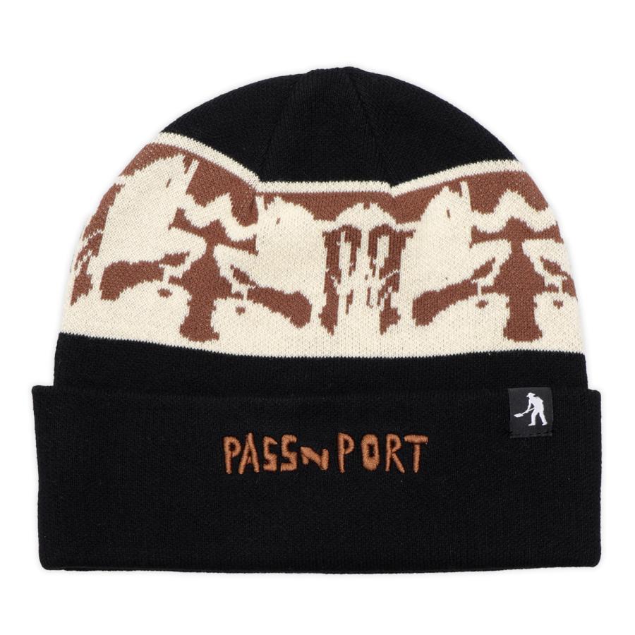 PASSPORT ニット帽 ビーニー パスポート Pass~Port Scissorcraft Beanie Black ブラック ビーニー