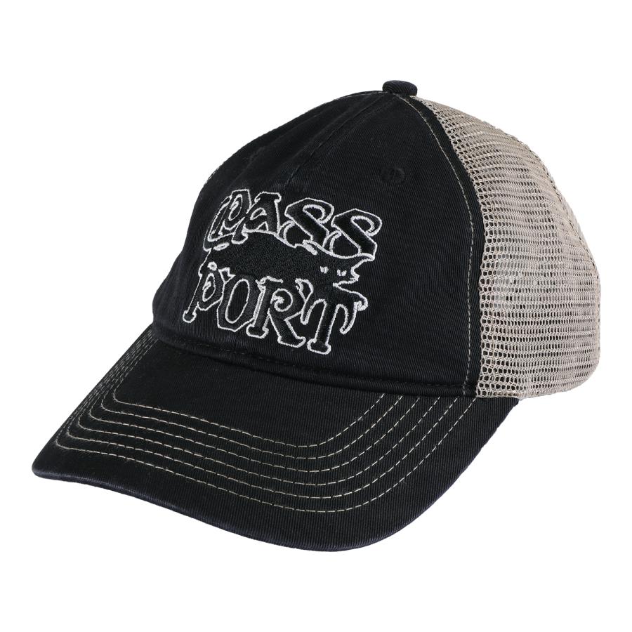 PASSPORT メッシュキャップ　ブラック パスポート Pass~Port SlinkinLeagues Trucker Washed Black メンズ