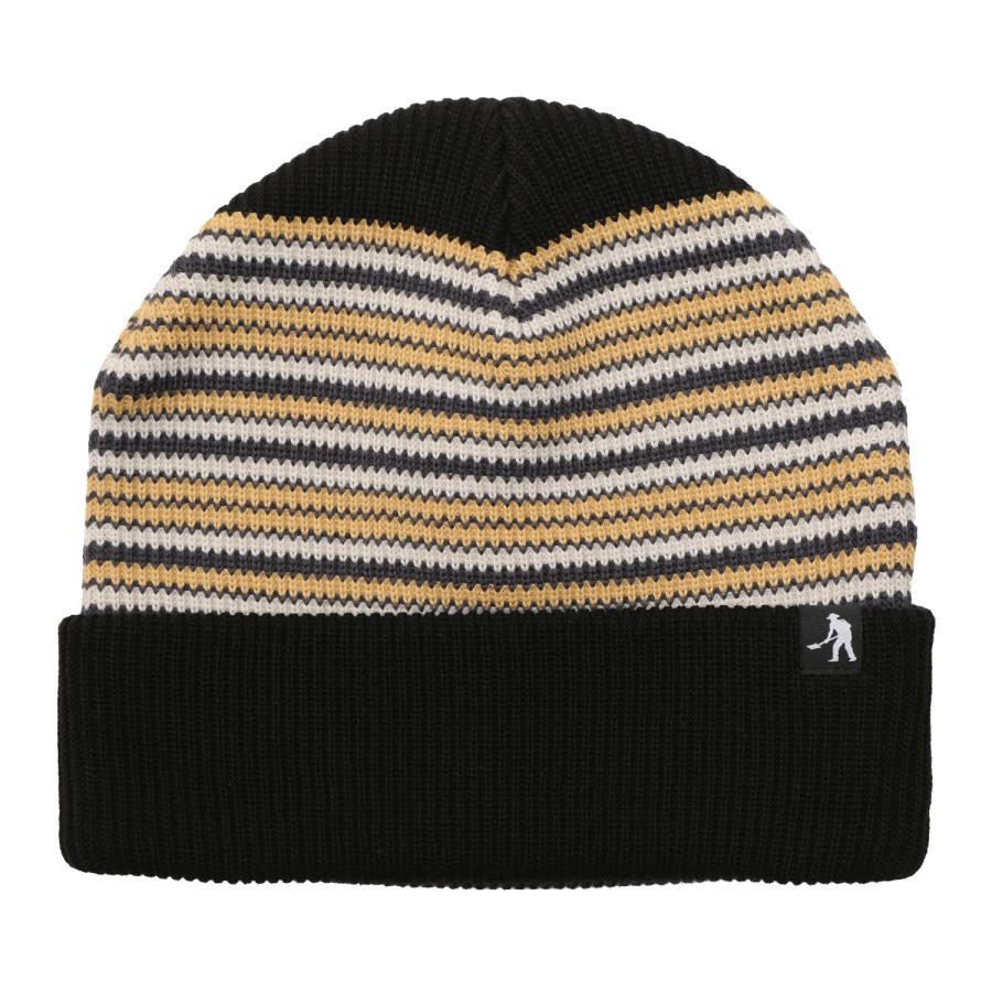パスポート Pass~Port Striped Organic Knit Beanie Black ビーニー