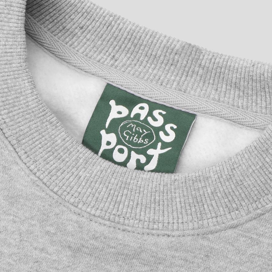 パスポート Pass~Port x May Gibbss Leap Frog Sweater Ash メンズ 