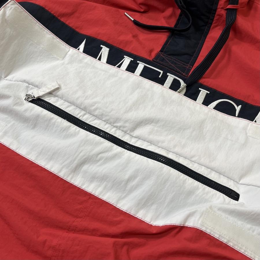 90s PERRY ELLIS ペリーエリス アノラック パーカー ペリーエリス カラーブロック アノラック レッド メンズ レディース