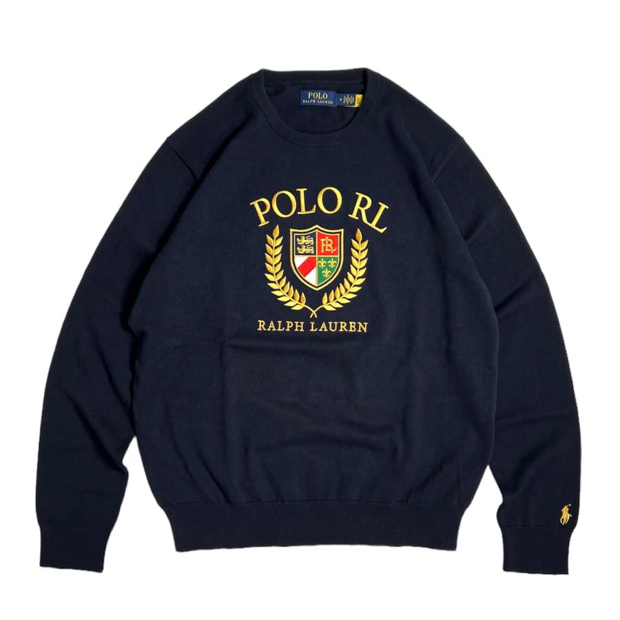 ポロ ラルフ ローレン シールドパッチ コットン クルーネック セーター ネイビー メンズ レディース ニット POLO RALPH LAUREN :  poloralphlauren-sheildpatch-cotton-crew-sweater-navy : RAWDRIP - 通販 - 