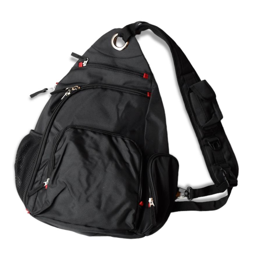 PORTERブラック ボディバッグ　スリングショルダーバッグ PORT AUTHORITY スリングパック BG112 ブラック メンズ レディース