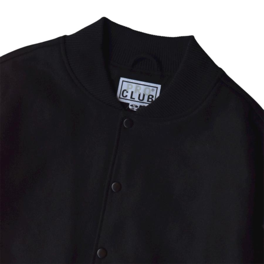 PRO CLUB（プロクラブ） PROCLUB Heavy Weight Varsity Jacket - Black