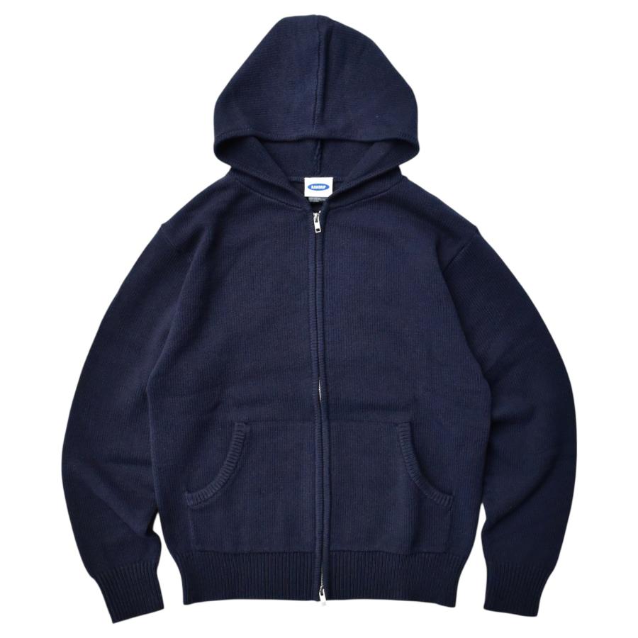 RAWDRIP Original Double Zip Cotton Knit Hoodie Navy メンズ