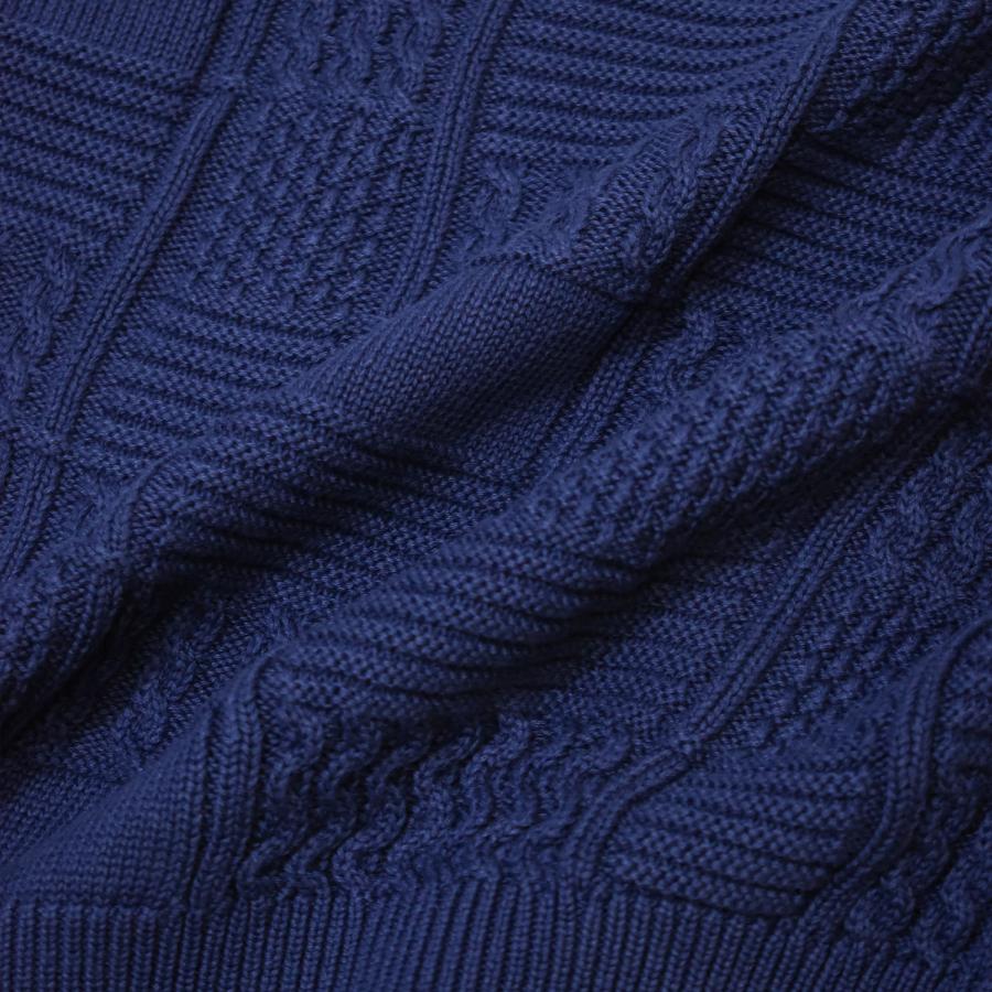 RAWDRIP Original コットン ニット Panel Pattern Crew Knit Navy ネイビー メンズ レディース クルー セーター ロウドリップ オリジナル |  | 03
