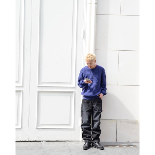 RAWDRIP Original コットン ニット Panel Pattern Crew Knit Navy ネイビー メンズ レディース クルー セーター ロウドリップ オリジナル |  | 04