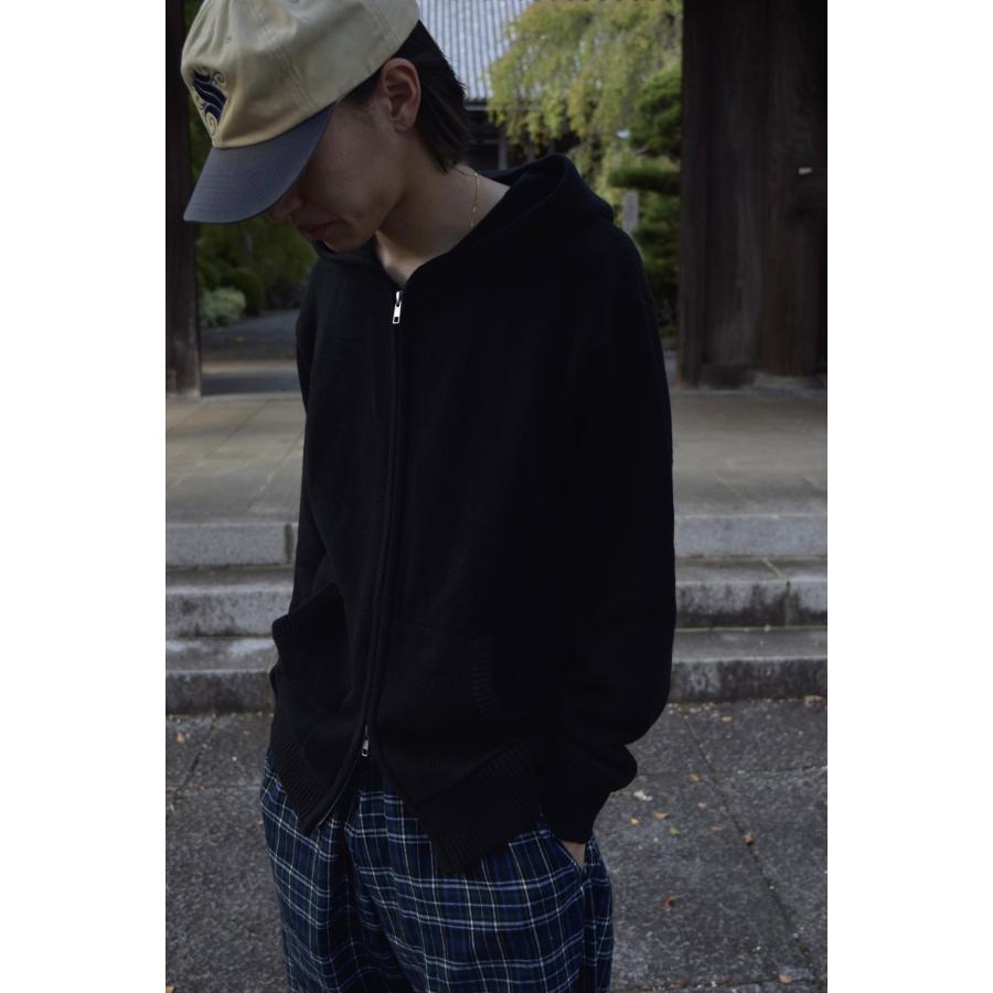 RAWDRIP Original Double Zip Cotton Knit Hoodie Black メンズ