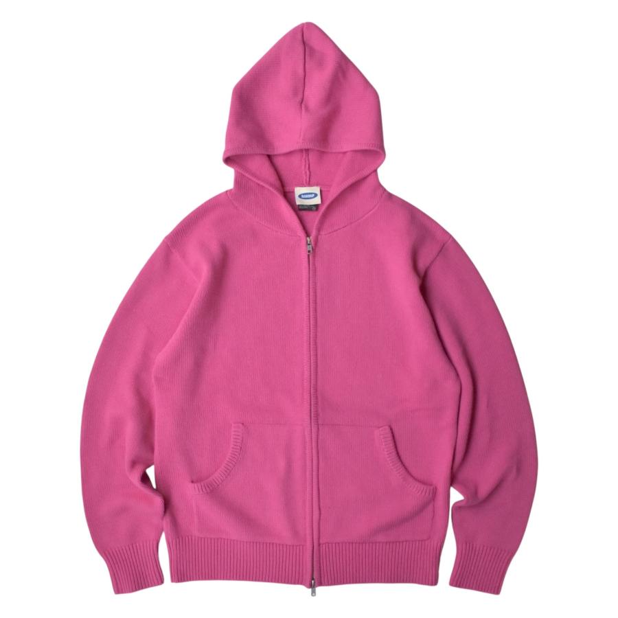 RAWDRIP Original Double Zip Cotton Knit Hoodie Fade Pink