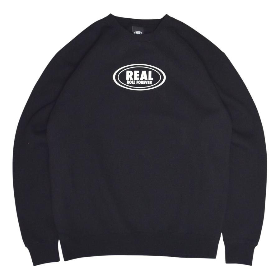 USA製 REAL SKATEBOARDS スウェット AC/DC SALE]REAL SKATEBOARDS Roll Forever Heavyweight Crewneck - Black