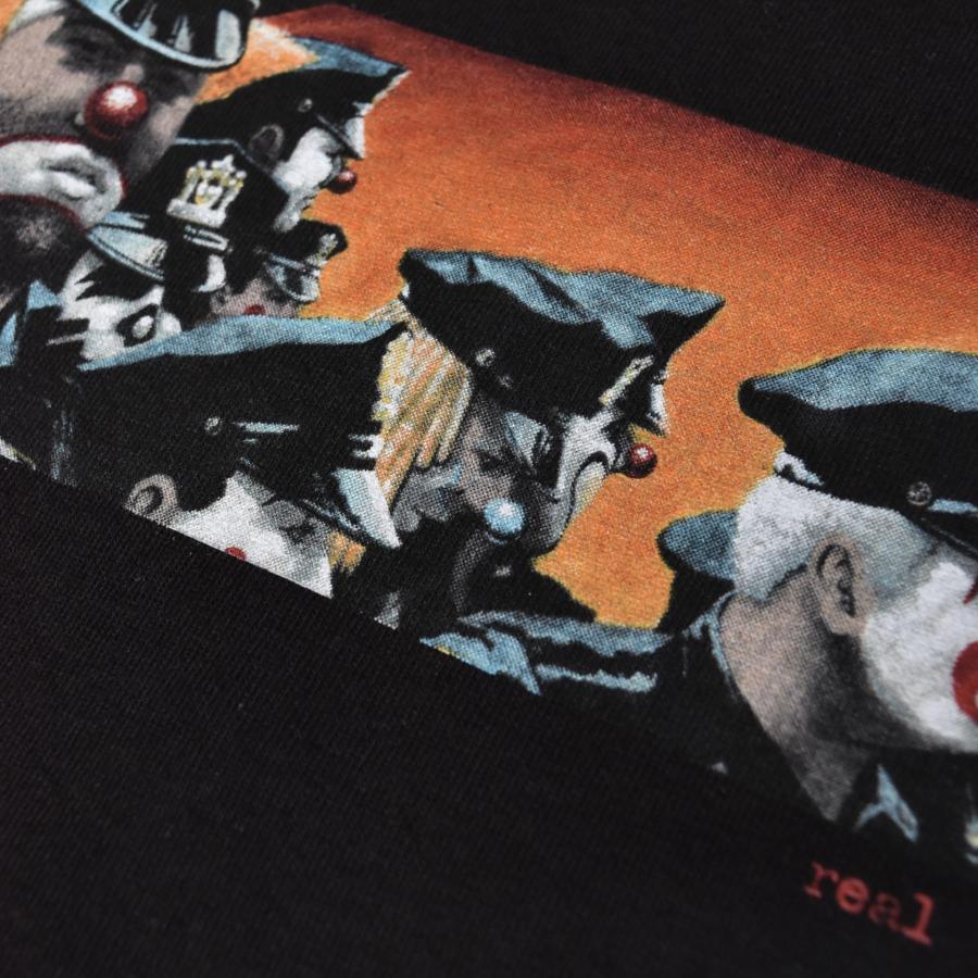 REAL Skateboards Clown Cops T-Shirts - Black 半袖Tシャツ メンズ