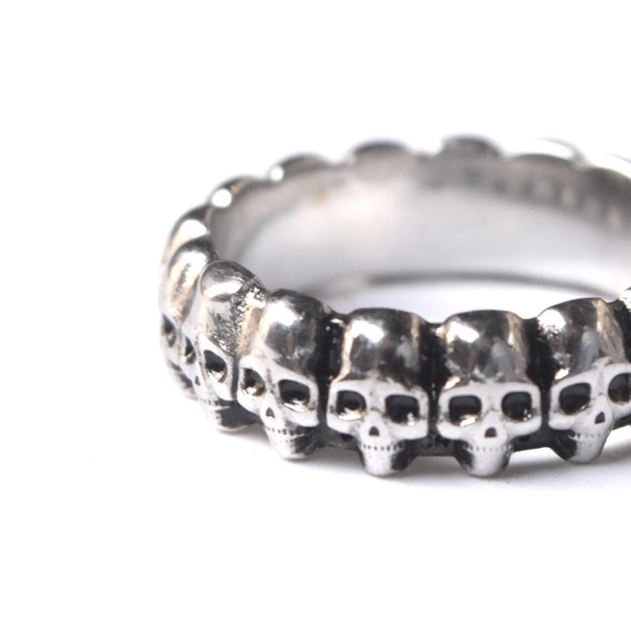 スカルリング Thin シルバー メンズ レディース 指輪 |  | 01