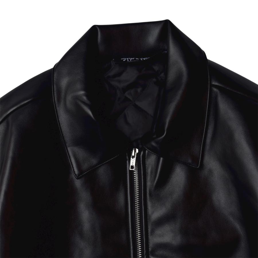 SHAKA WeAR（シャカウェア） PU LEATHER COLLARED VARSITY JACKET
