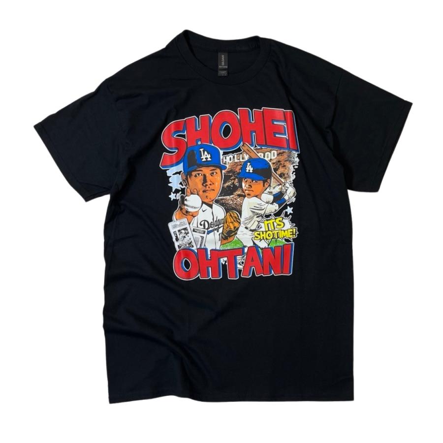 大谷翔平 ショータイム ショートスリーブ Tシャツ ブラック 大谷翔平 ショータイム ショートスリーブ Tシャツ ブラック