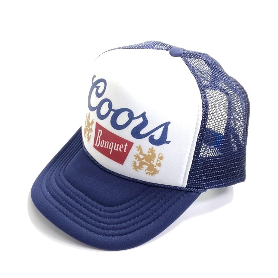 TRUCKER HAT USA クアーズ バンケット ビア メッシュキャップ ネイビー