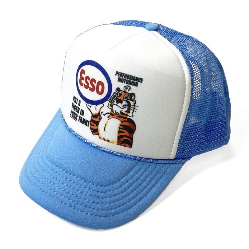 TRUCKER HAT USA エッソ エクソンモービル メッシュキャップ ブルー