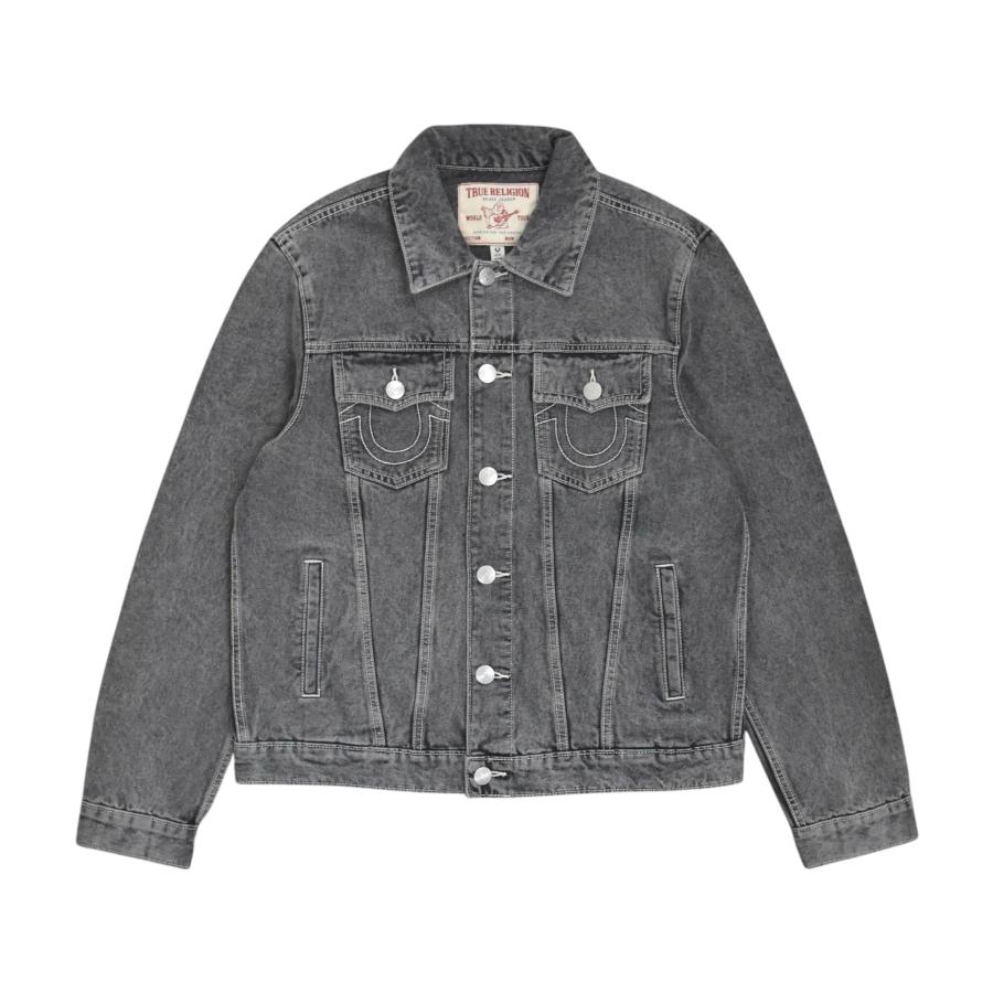 True Religion Jesse SN Trucker Jacket - Grey デニムジャケット