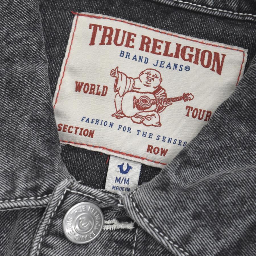 【美品】トゥルーレリジョン デニムジャケット M True Religion Jesse SN Trucker Jacket - Grey デニムジャケット