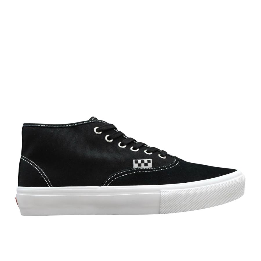 VANS（ヴァンズ） スケート オーセンティック ミッド Black / White US 