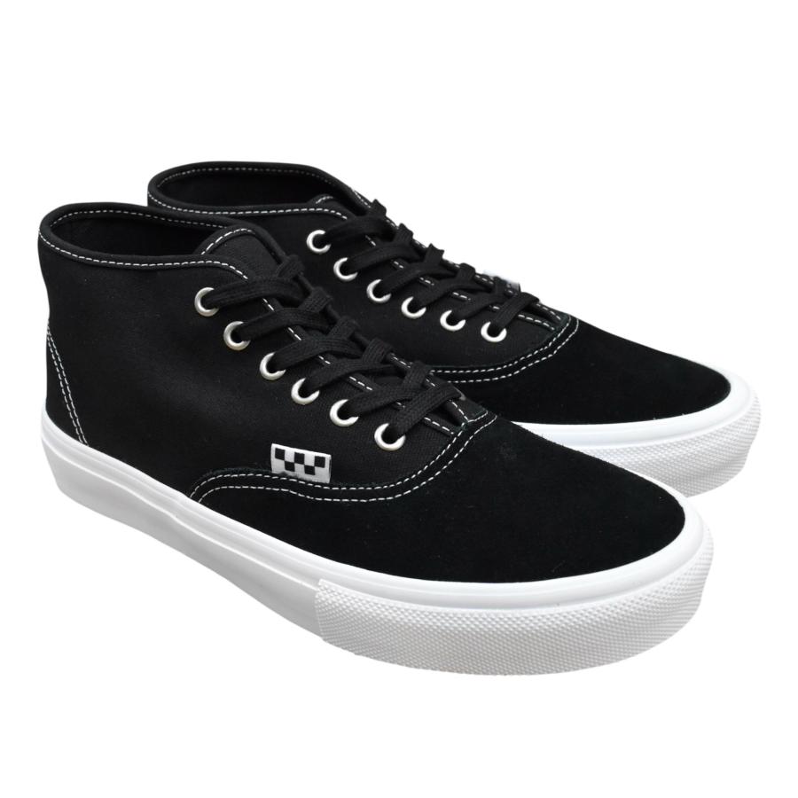 VANS（ヴァンズ） スケート オーセンティック ミッド Black / White US 