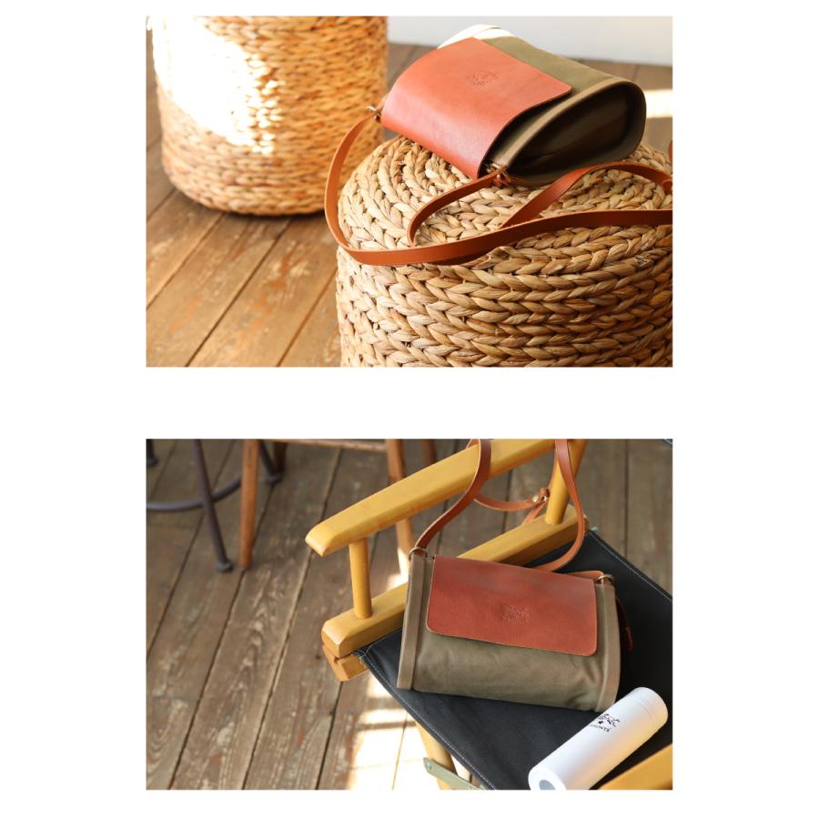 IL BISONTE（イルビゾンテ） バッグ レザーフラップショルダーバッグ