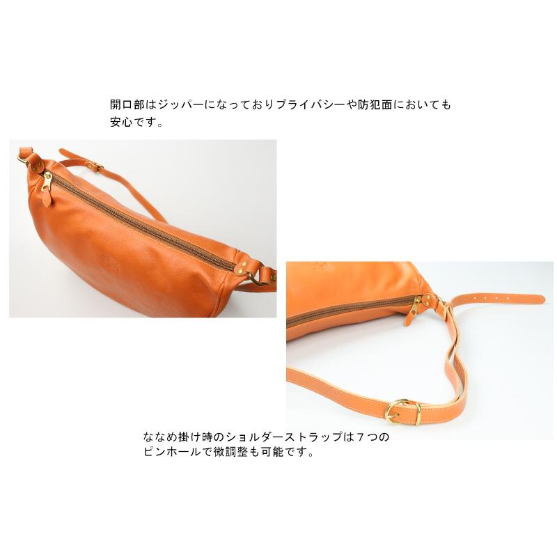 【現行・極美品】イルビゾンテ ショルダーバッグ 斜め掛け 本革 現行タグ IL BISONTE（イルビゾンテ） ショルダーバッグ クロスボディバッグ