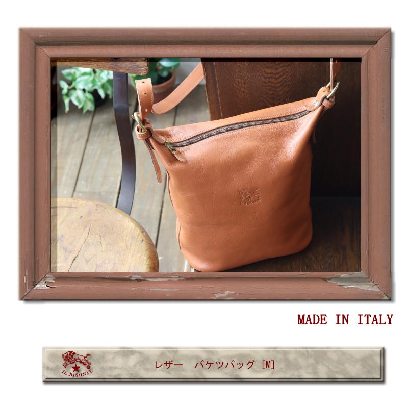 イルビゾンテ バッグ IL BISONTE レザーバケツバッグ（ Ｍ ） 54_1_ 5442300111 メンズ レディース ( 商品番号 IB-4-00111 )の画像