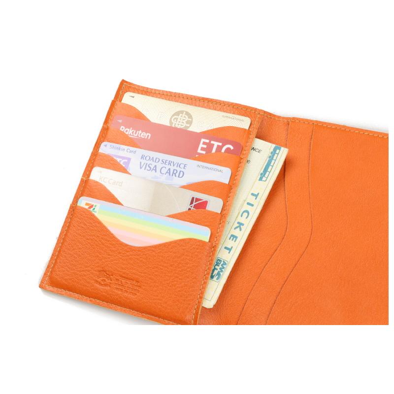 ⭐︎専用⭐︎IL BISONTE 二つ折り財布 オレンジ　新品未使用 IL BISONTE（イルビゾンテ） 財布 2つ折レザーウォレット 二つ折り