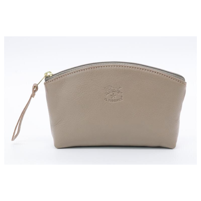 IL BISONTE（イルビゾンテ） ポーチ レザー ラウンドトップ ポーチ