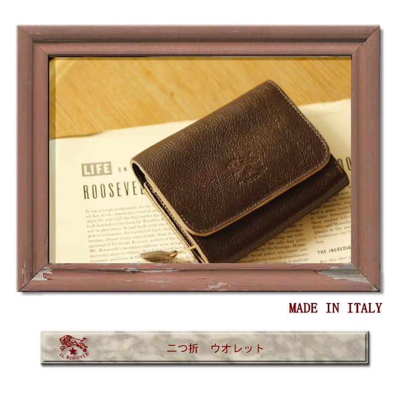 IL BISONTE イルビゾンテ 財布 二つ折りレザーウォレット 二 IL BISONTE イルビゾンテ 財布 二つ折りレザーウォレット 二