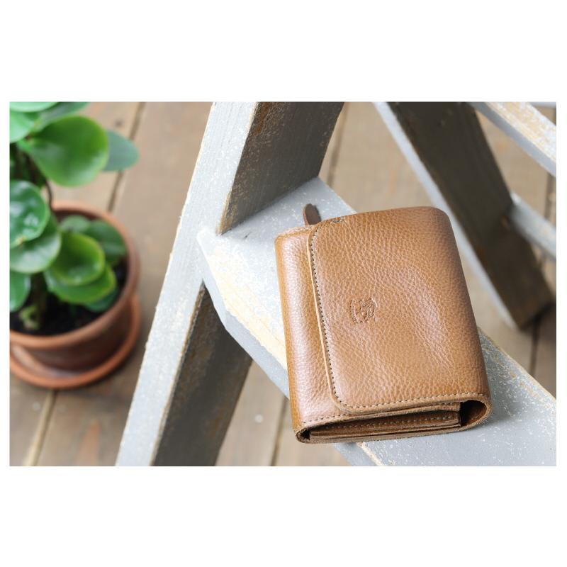 イルビゾンテ IL BISONTE 二つ折り財布 レザー ブラウン 美品 IL BISONTE（イルビゾンテ） 財布 二つ折り マネークリップ 小銭入れ