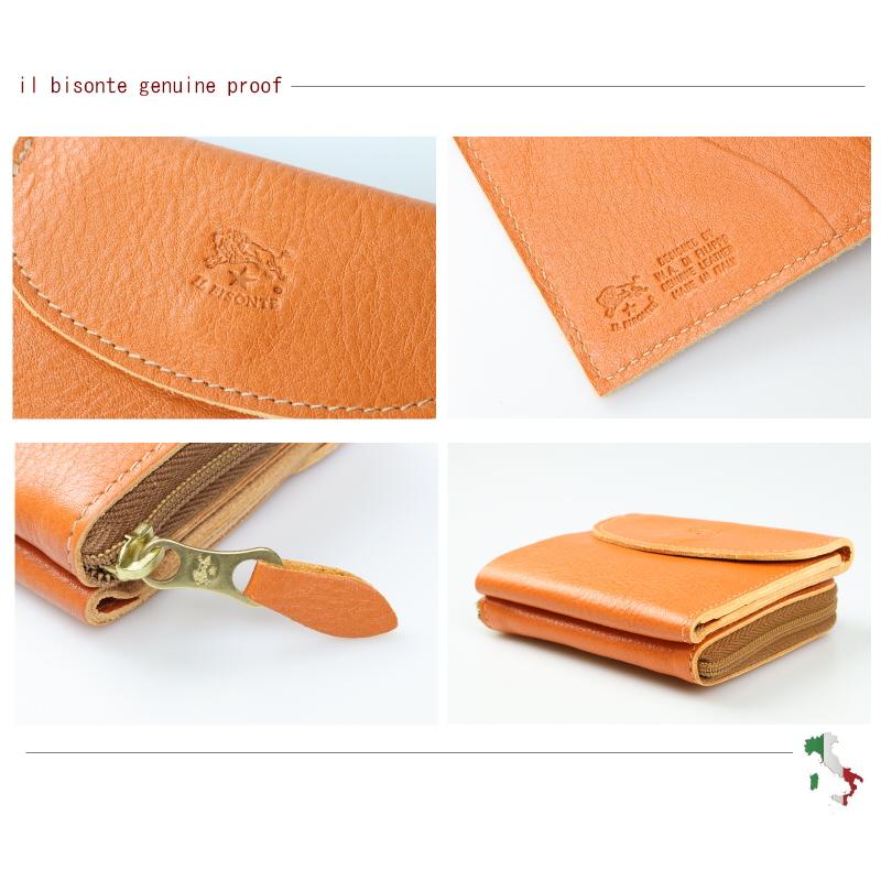IL BISONTE（イルビゾンテ） 財布 二つ折りZipポケットレザー
