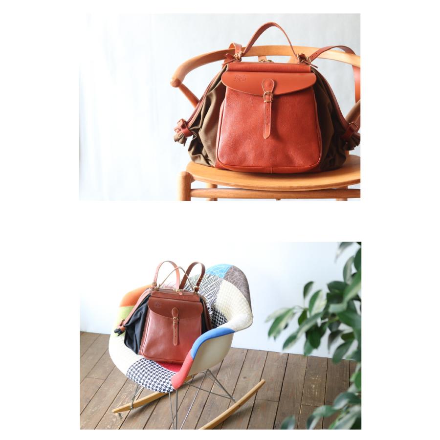 新品未使用イルビゾンテ キャンディバッグ 3way リュックレザー キャンバス IL BISONTE イルビゾンテ バッグ キャンディーリュック（ L