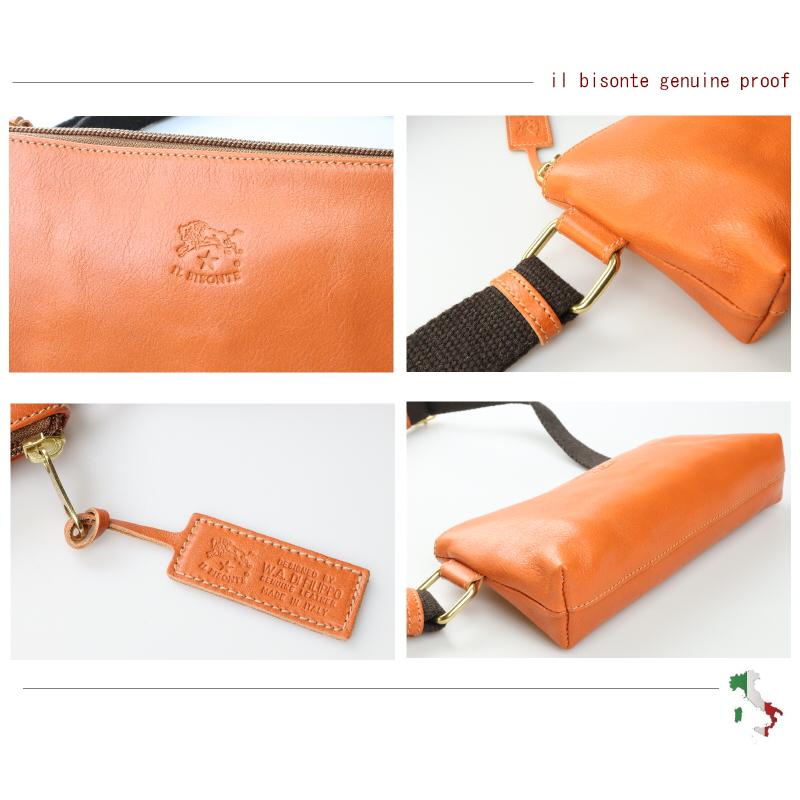 イルビゾンテ　ショルダーバッグ　ポーチ IL BISONTE イルビゾンテ バッグ コットンストラップショルダーポーチ