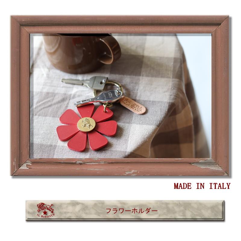 IL BISONTE（イルビゾンテ） キーホルダー キーリング フラワー