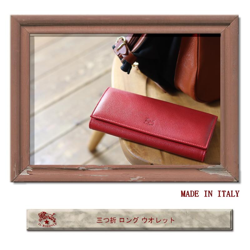 IL BISONTE イルビゾンテ 財布 3つ折りロングウォレット 長財布 IL BISONTE イルビゾンテ 財布 3つ折りロングウォレット 長財布