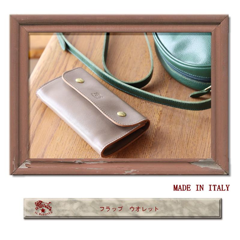 IL BISONTE（イルビゾンテ） 長財布 フラップウォレット ( ミドル