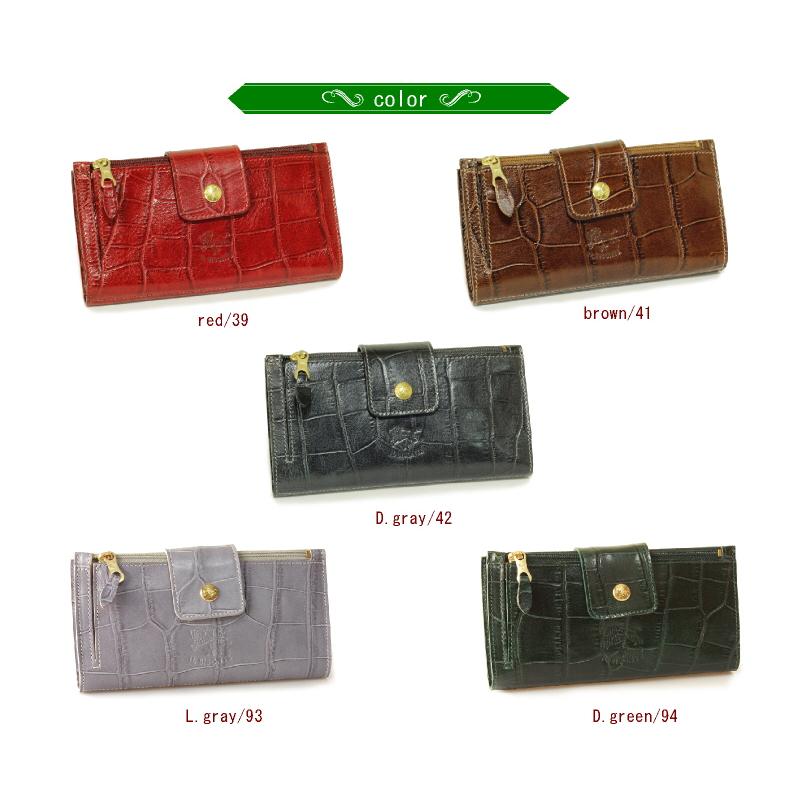 イルビゾンテ 財布 IL BISONTE レザーロングウォレット （ クロコダイル ） 長財布  54_1_ 5402306240 メンズ レディース ( 商品番号 IB-0-06240 )の画像