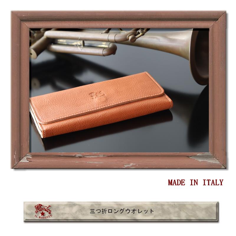 IL BISONTE（イルビゾンテ） 財布 IL BISONTE 3つ折り スリム ロング
