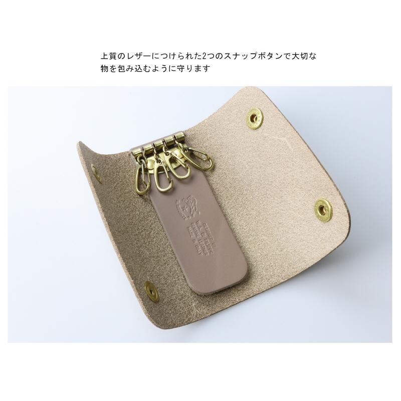 IL BISONTE（イルビゾンテ） キーケース スナップボタンレザーキー