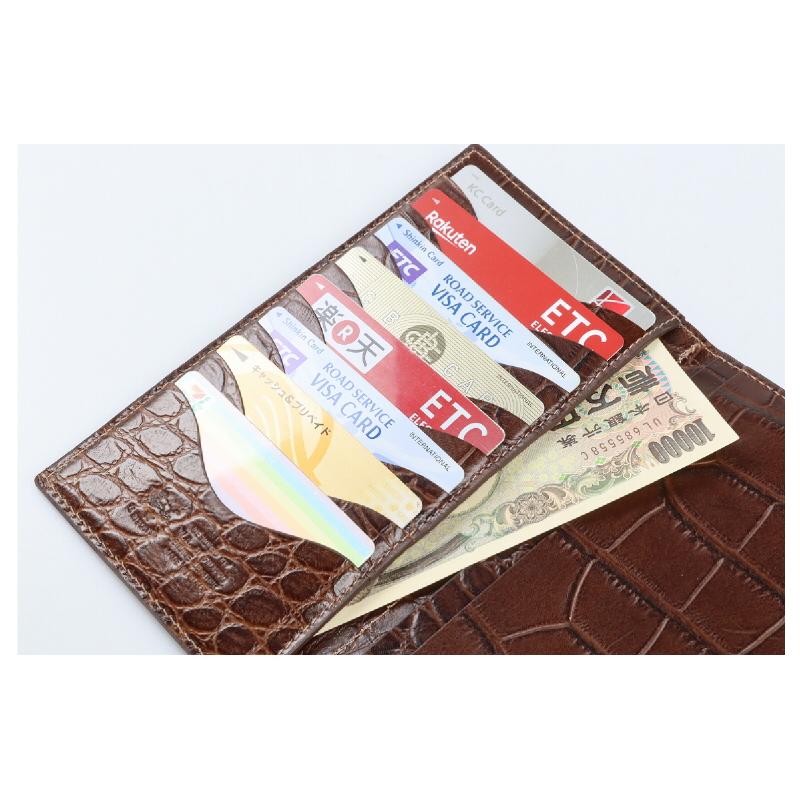 イルビゾンテ 財布 IL BISONTE スクエア ロング ウォレット（ 型押し クロコ ） 長財布  54_1_ 5402306040 メンズ レディース ( 商品番号 IB-0-06040 )の画像
