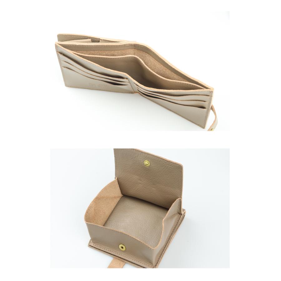 イルビゾンテ スクエア折り財布 ベージュ系 IL BISONTE イルビゾンテ 財布 2つ折スクエアウォレット（ B