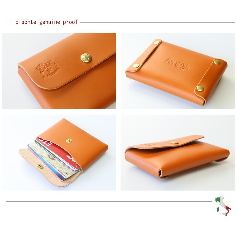 イルビゾンテ カードケース 名刺入れ IL BISONTE フラップワンポケット