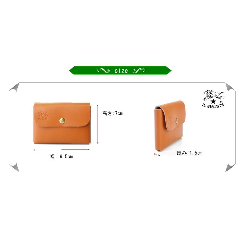 イルビゾンテ カードケース 名刺入れ IL BISONTE フラップワンポケット