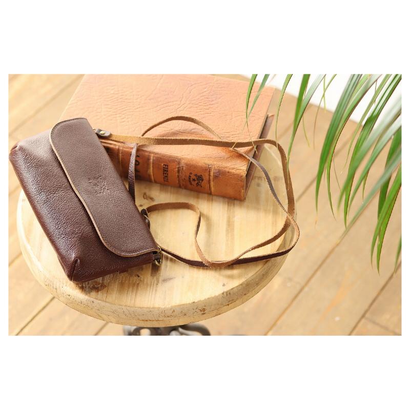 イルビゾンテ　ショルダーバッグ　ポーチ IL BISONTE（イルビゾンテ） バッグ コットンストラップショルダー