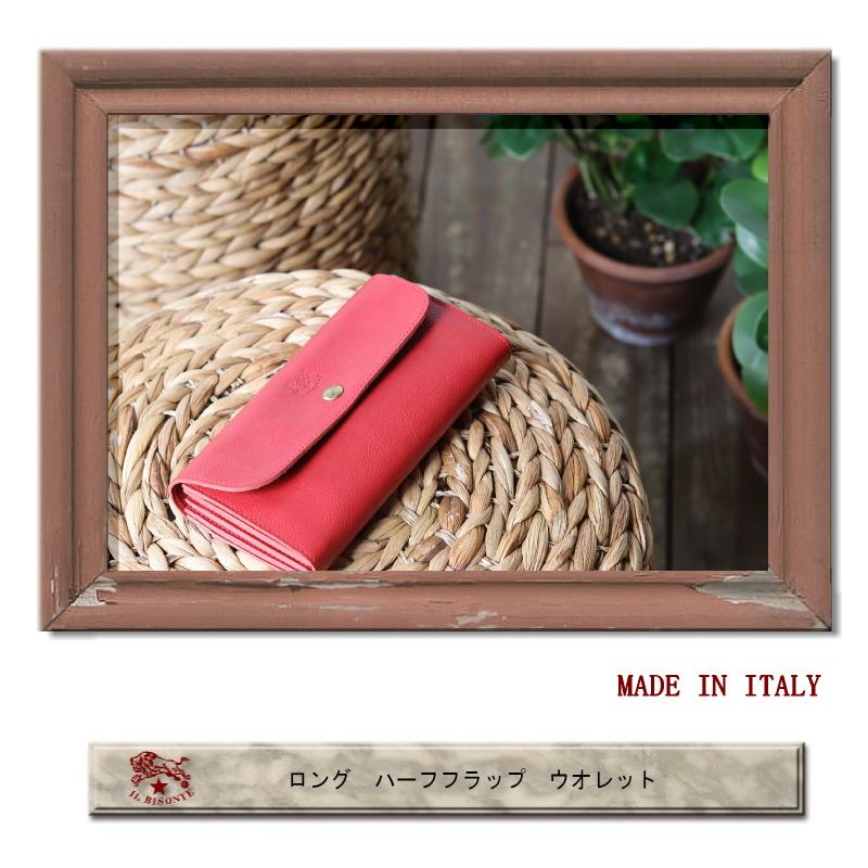 IL BISONTE（イルビゾンテ） 財布 ロング ハーフフラップウォレット 長