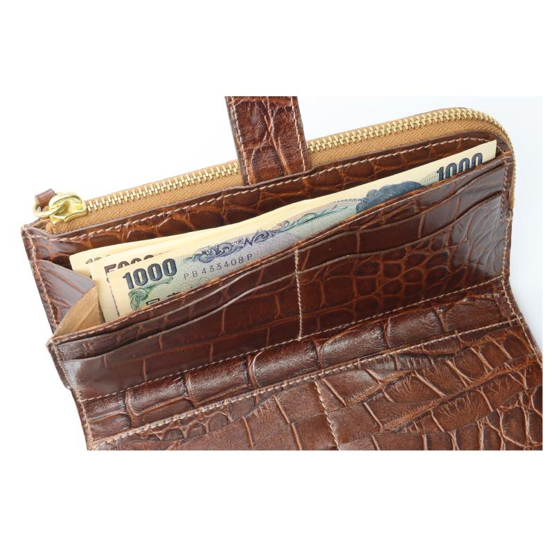 【美品】ILBISONTE　イルビゾンテ　ロングウォレット　長財布 IL BISONTE（イルビゾンテ） 財布 ロングウォレット（クロコ型押し