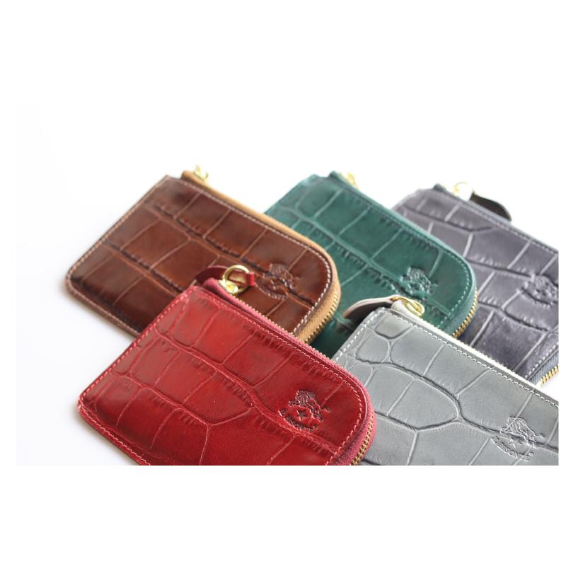 IL BISONTE イルビゾンテ レザー クロコ型押し コインケース IL BISONTE イルビゾンテ 財布 マルチ コインケース（クロコ型