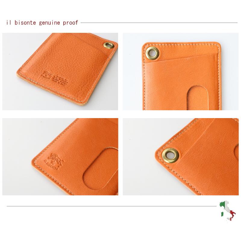 IL BISONTE（イルビゾンテ） カードケース 名刺入れ ハトメ付きカード