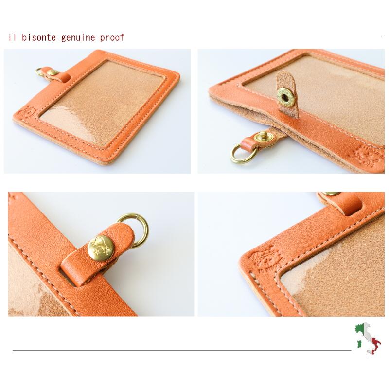 IL BISONTE（イルビゾンテ） カードケース 名刺入れ スナップ ネーム